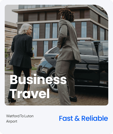 Business travelers with luxury car