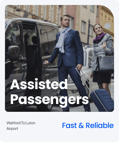 Business travelers with luxury car